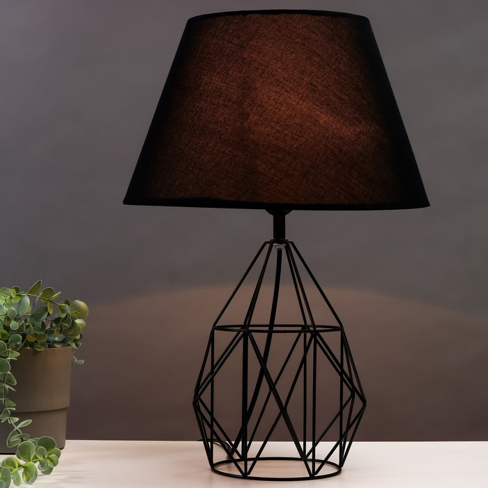 Настольная лампа 16782/1 E27 40Вт черный 22х22х48 см RISALUX