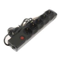 Сетевой фильтр Luazon Lighting, 5 розеток, 1,5 м, 2200 Вт, 3х0.75 мм2, 10 A, 220 В, c предохранителем, черный