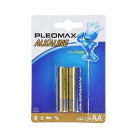 Батарейка алкалиновая Pleomax, AA, LR6-2BL, 1.5В, блистер, 2 шт. Батарейка алкалиновая Pleomax, AA, LR6-2BL, 1.5В, блистер, 2 шт.