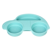 Силиконовая детская тарелка &laquo;Машинка&raquo; с секциями, цвет МИКС