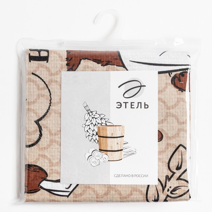 Полотенце Полотенце "С добрым паром" 60х146 см, 100% хлопок 160 гр/м2