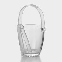 Ведро для льда стеклянное с ручкой и щипцами Sylvanа, 650 мл, h=13 см Ведро для льда стеклянное с ручкой и щипцами Sylvanа, 650 мл, h=13 см