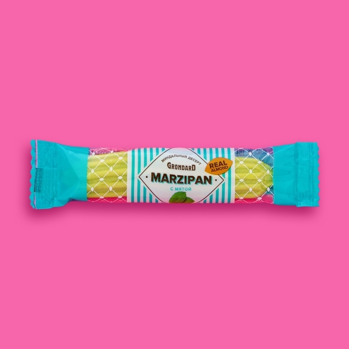 Батончик неглазированный марципановый, с мятой, 40 г Батончик неглазированный марципановый, с мятой, 40 г