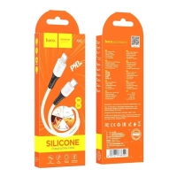 Кабель Hoco X82, Type-C - Lightning, 3 А, 1 м, оплётка силикон, белый Кабель Hoco X82, Type-C - Lightning, 3 А, 1 м, оплётка силикон, белый