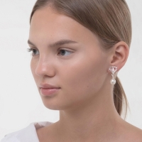 Клипсы &laquo;Грация&raquo; сердечки с бусиной, цвет МИКС