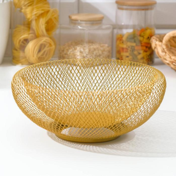 Ваза для фруктов &laquo;Сплетение&raquo;, 25&times;25&times;10, цвет бронзовый