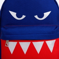 Рюкзак школьный текстильный c карманом &laquo;Акула&raquo;, светоотр. элементы, 27х23 х 10 см