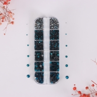 Декор для творчества стекло "Стразы усечённый конус. Синее море" d=2-6,5 мм н-р 2600 шт Декор для творчества стекло "Стразы усечённый конус. Синее море" d=2-6,5 мм н-р 2600 шт