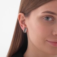 Клипсы «Грейс» шарики, цвет чернёное серебро Клипсы «Грейс» шарики, цвет чернёное серебро