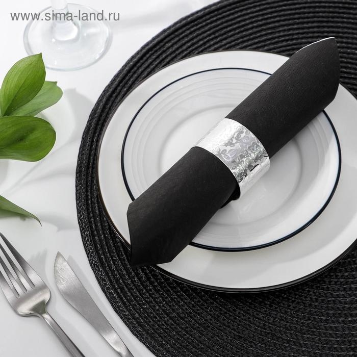 Кольцо для салфетки &laquo;Цветы&raquo;, 5&times;3 см, цвет серебряный