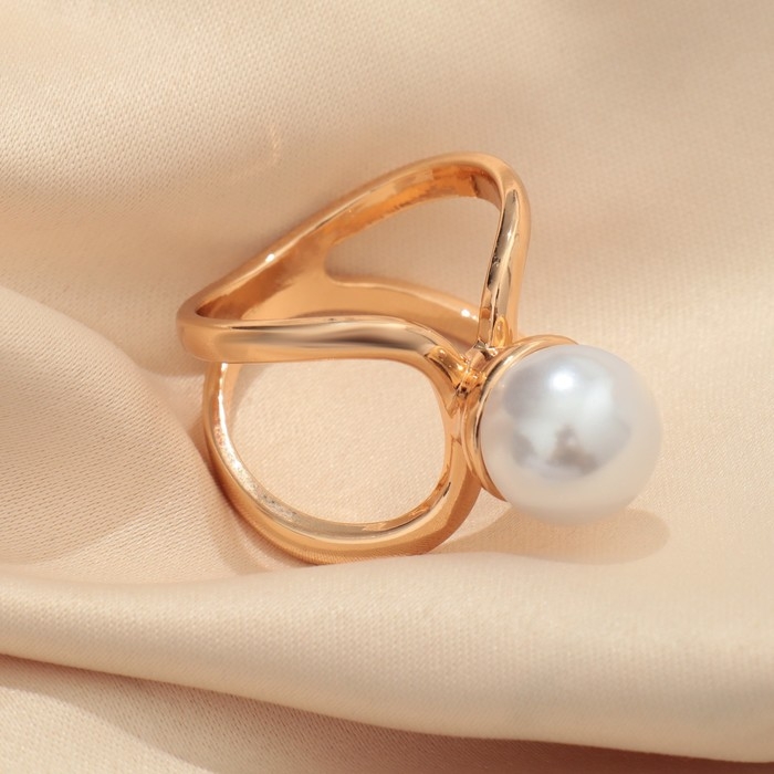 Кольцо для платка &laquo;Изящество&raquo;, цвет белый в золоте