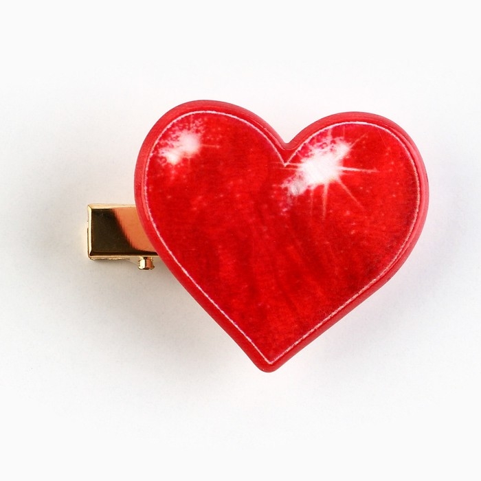 Заколка для волос вертящаяся &laquo;Сердечко&raquo;, 3.5 х 3 см