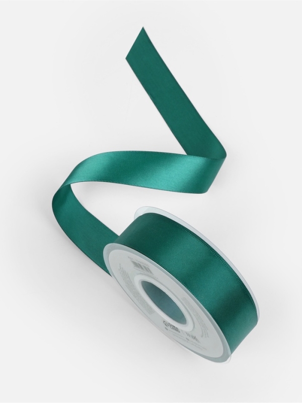 Лента атласная двухсторонняя №0589 25мм*25&plusmn;1м изумрудный TR