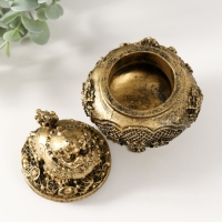 Шкатулка нэцке бронза "Дракон на монетках и слитках золота" 8,5х8,5х12,3 см Шкатулка нэцке бронза "Дракон на монетках и слитках золота" 8,5х8,5х12,3 см