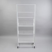 Стойка под зонты, разборная, 3 наклонные корзины, 3 яруса, 60&times;40&times;150 см, цвет белый