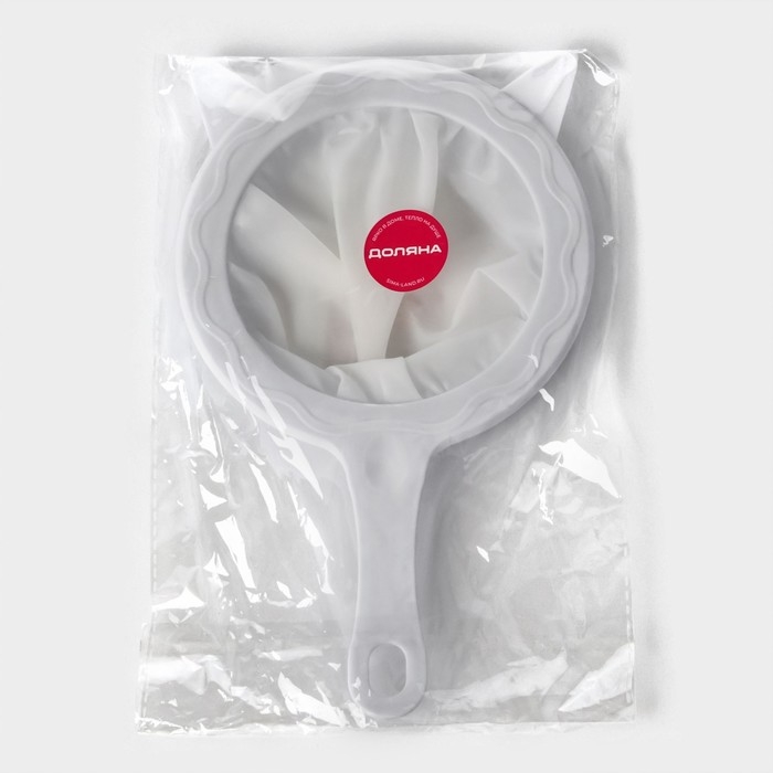 Сито для фильтрации Доляна, d=14,5 см (внутр.d=11см), 200 мл, цвет белый