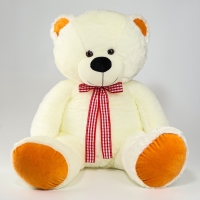 Мягкая игрушка "Медведь" с клетчатым бантом, 90 см Мягкая игрушка "Медведь" с клетчатым бантом, 90 см