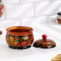 Сахарница &laquo;Ягодка&raquo;, большая, 13&times;15 см, хохлома