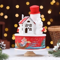 Сувенир музыкальный "Новогодняя тройка", красный