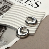 Серьги металл «Кольца» полумесяц, цвет серебро Серьги металл «Кольца» полумесяц, цвет серебро