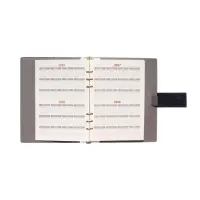 Органайзер на кольцах, А5, с хлястиком, 80л, линия, к/зам, Синий