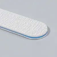 Пилка - мини для ногтей, прямая, 180/200 грит, 11 см, серая