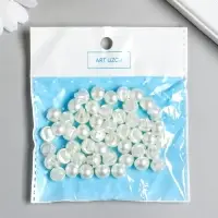 Пуговицы пластик для творчества на ножке "Жемчужный шарик" набор 50 шт 1х1 см