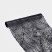 Дорожка на стол Доляна &laquo;Матера&raquo;, 150&times;38 см, чёрная