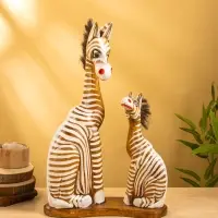 Сувенир &laquo;Зебры&raquo;, 33&times;11&times;53 см, дерево