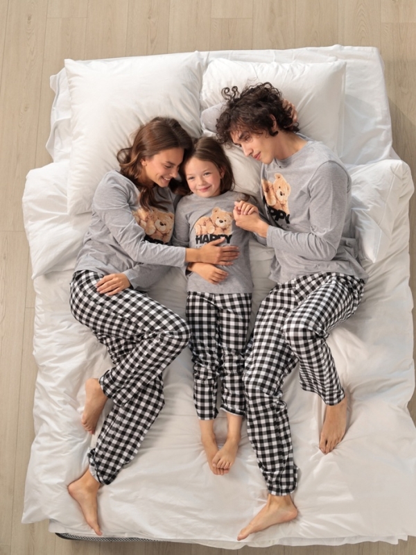 Пижама новогодняя детская KAFTAN Happy together размер 36 (134-140 см)