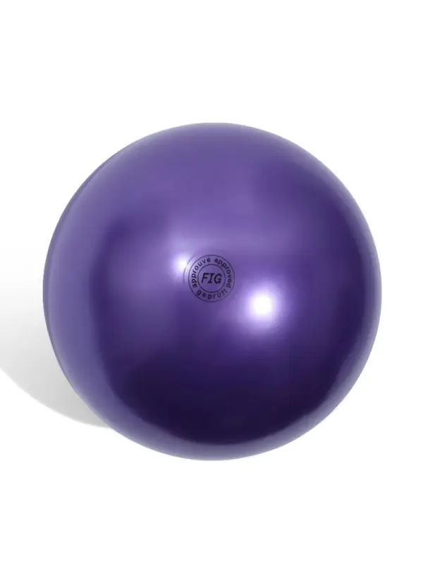 Мяч для художественной гимнастики Металлик, диаметр 19см, цвет фиолетовый