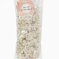 Резинка для волос "Летиция" (набор 2 шт) 7 см, молочный