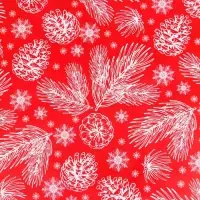 Бумага упаковочная &laquo;Снегири&raquo;, глянец, двусторонняя, 80 г/м&sup2; , 70&times;100 см