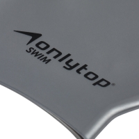 Шапочка для плавания силиконовая 56 гр, цвет серый