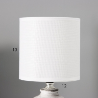 Настольная лампа с абажуром RISALUX &laquo;Шарлотта&raquo;, Е14, 40 Вт, бело-чёрный, 13&times;13&times;27 см