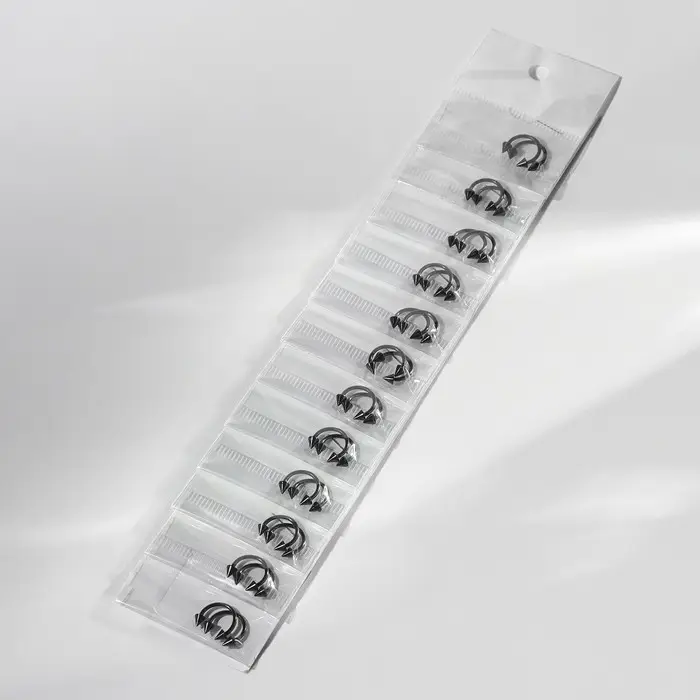 Пирсинг в бровь циркуляр, шип, d=8 мм, пара, чёрный