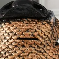 Копилка "Сова в треуголке" 18х17 см, бронза с серебром