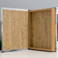 Шкатулка-книга дерево, кожзам "Пингвины" 28,5х22х4 см