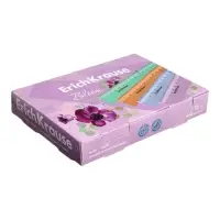 Линейка 15см ErichKrause Pastel Bloom, в коробке-дисплее, микс