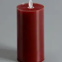 Светодиодная свеча восковая "Глубокий красный", 17x7 см, АААx3 (не в компл.), Т/БЕЛЫЙ