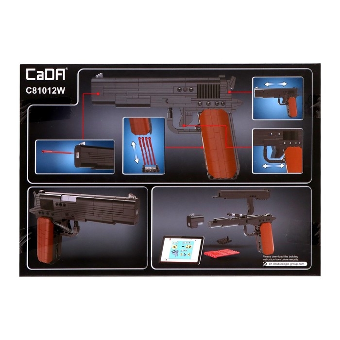 Конструктор Оружие Техно &laquo;Пистолет&raquo;, 332 детали, 6 пуль, стреляет