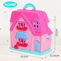 Пластиковый домик для кукол &laquo;Семья&raquo; с фигурками и аксессуарами, свет, звук