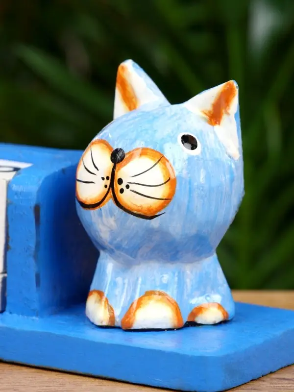 Календарь настольный &laquo;Котик&raquo;, 13&times;6&times;7 см, дерево, синий