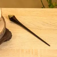 Заколка для волос фигурная, дерево Соно, ракушка, 20 см, цв. тёмно-коричневый