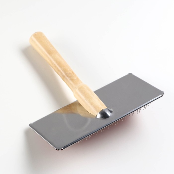 Пуходерка Wood большая узкая с каплями, 12 х 13 см, деревянная ручка Пуходерка Wood большая узкая с каплями, 12 х 13 см, деревянная ручка