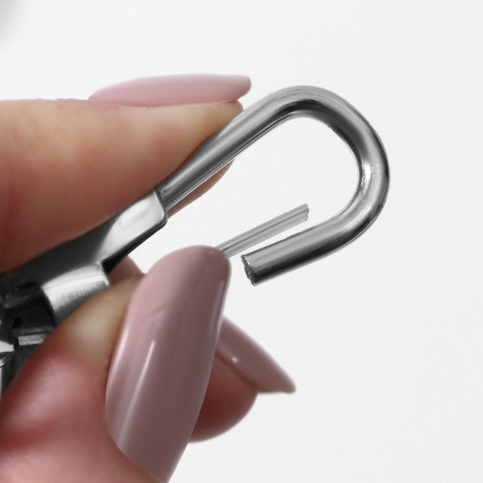 Карабин металлический, 50&times;45 мм / 38&times;3 мм, 10 шт., цвет серебряный