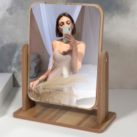 Зеркало настольное прям-к (1) б/увел ЭКО 15,7*20,5/20,5*25*10см дерево пупыр QF Зеркало настольное прям-к (1) б/увел ЭКО 15,7*20,5/20,5*25*10см дерево пупыр QF