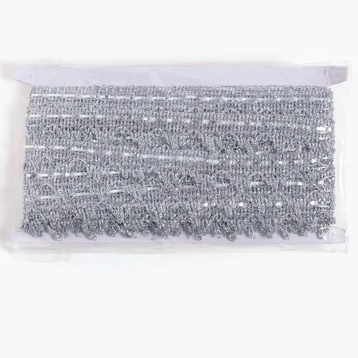 Тесьма серебристая, 2,7 см, в рулоне 10 м