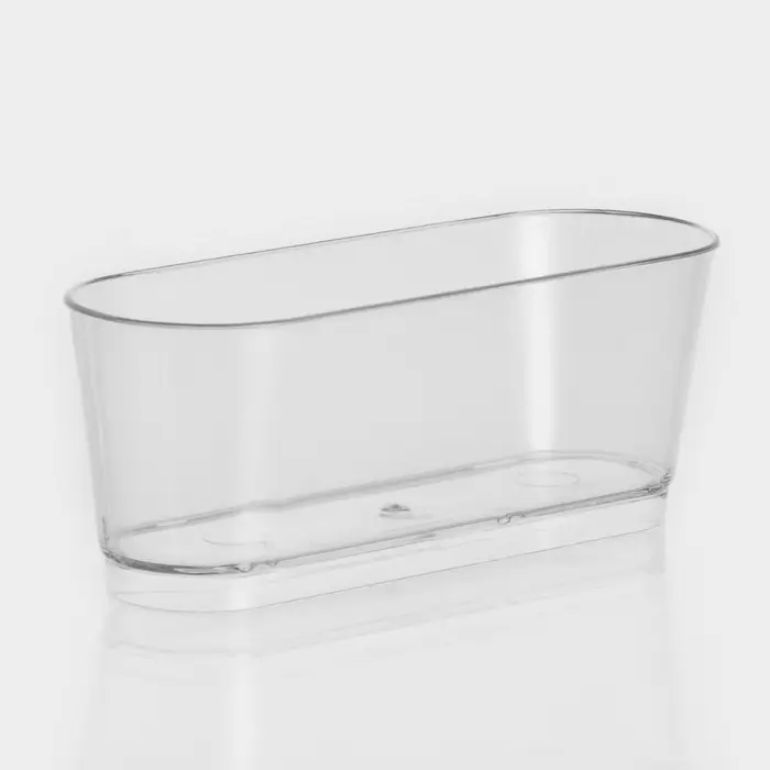 Креманка пластиковая одноразовая овальная &laquo;Лимончелло&raquo;, 100 мл, прозрачная