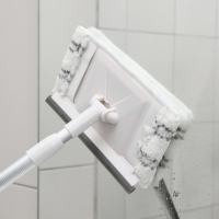 Щётка для окон Raccoon, телескопическая алюминиевая ручка 59(103) см, водосгон 20,5 см, насадка из микрофибры 20,5&times;12 см